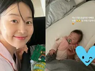 女優ハン・ジヘ、昼寝する夫と娘の愛らしい週末を公開