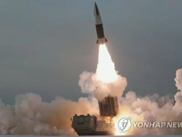 北朝鮮の朝鮮中央テレビは１７日に「戦術誘導弾」の発射実験を行ったと報じた＝（朝鮮中央テレビ＝聯合ニュース）≪転載・転用禁止≫