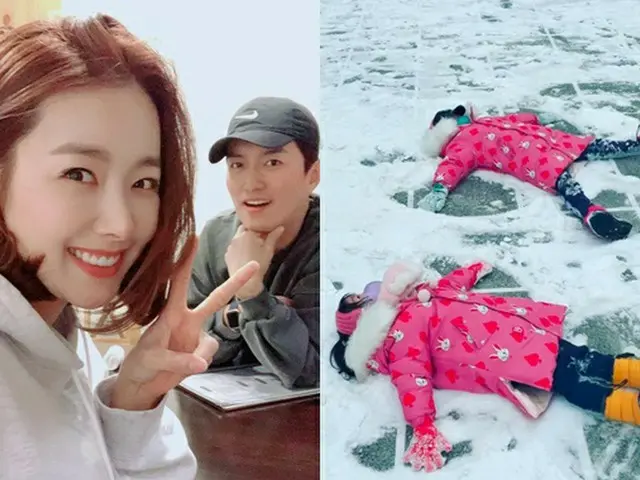 女優ソ・イヒョン、雪の上のかわいい“エンジェル”を公開…娘たちと雪遊び（画像提供:wowkorea）