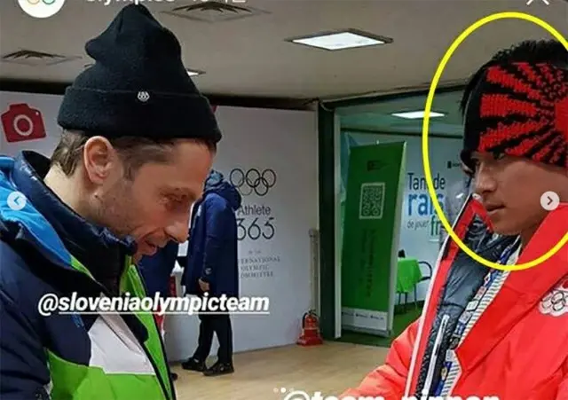 前回大会の平昌冬季五輪で、IOC（国際オリンピック委員会）の公式SNSに旭日旗模様の帽子を被った選手の写真が掲載された。（画像提供:wowkorea）