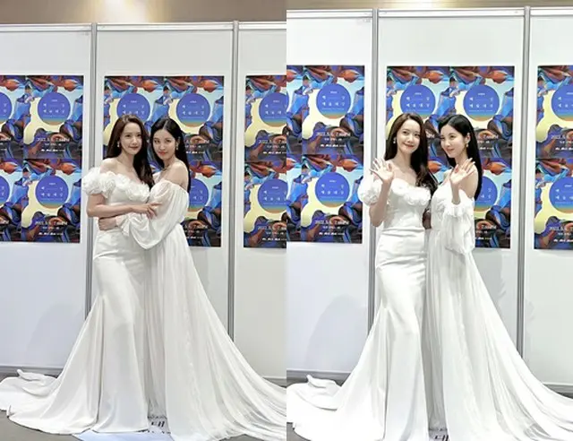 ユナ＆ソヒョン（少女時代）、百想芸術大賞で再会したレジェンドガールグループ…「やっぱり少女時代はホワイト」（画像提供:wowkorea）