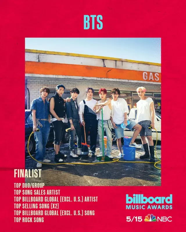 「BTS(防弾少年団)」、「ビルボードミュージックアワード」6冠獲得なるか… 最多受賞に挑戦！（画像提供:wowkorea）