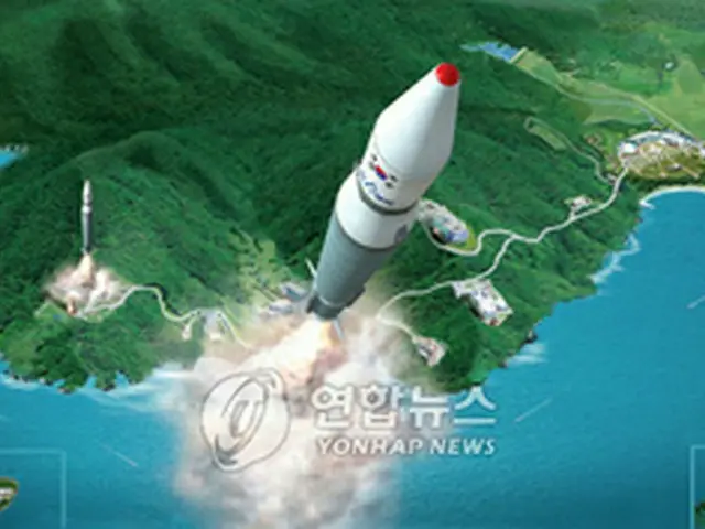2008年に発射予定の170トン級小型衛星発射体（KSLV－1）＝20日、ソウル（聯合）
