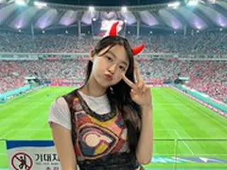 「AOA」ソリョン、サッカー韓国代表を応援するため「赤い悪魔」に変身