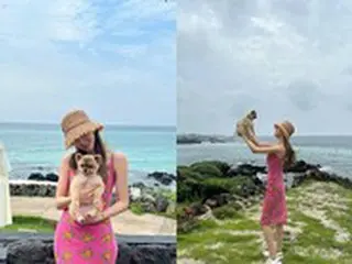 “SE7ENと7年熱愛中”女優イ・ダヘ、海辺で愛犬とデート 「マイラブ」