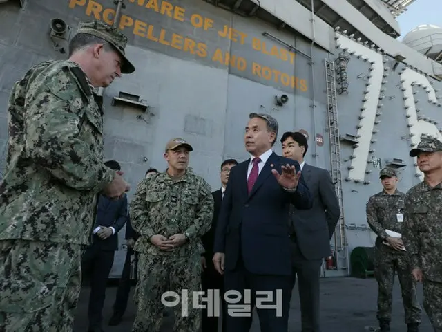 「北朝鮮、核使用を企てた際は圧倒的対応に直面」＝米空母を訪れた韓国国防長官（画像提供:wowkorea）