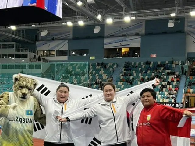 女子砲丸投げのチョン・ユソン、「アジア室内陸上選手権」韓国初の金メダル（画像提供:wowkorea）