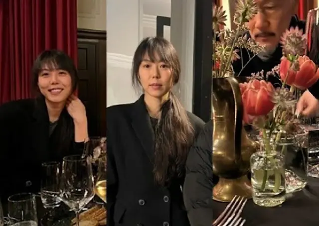 女優キム・ミンヒ、ベルリンでの酒場で…ホン・サンス・中国人女優と共に（画像提供:wowkorea）
