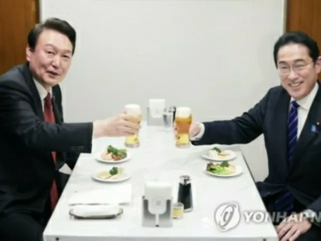 尹大統領（左）と岸田首相（資料写真）＝（聯合ニュース）