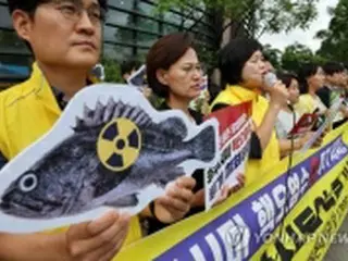 韓国の野党代表　日本大使館前でハンスト開始＝「汚染水海洋放出に反対」