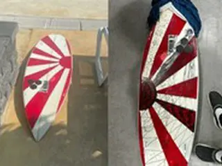 「旭日旗サーフボード」がなぜ韓国のサーフィン施設に？日本の子どもが乗っていた