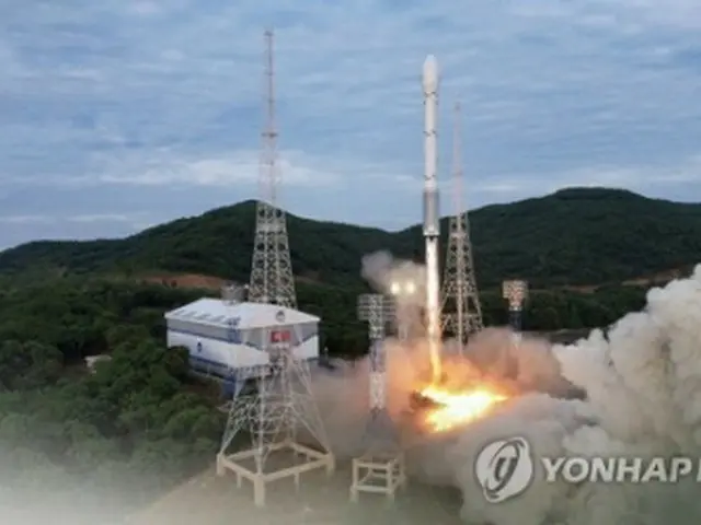 北朝鮮が2回目の軍事偵察衛星打ち上げにも失敗した（CG）＝（聯合ニュースTV）