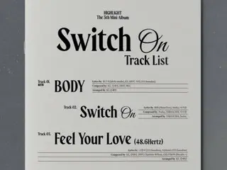 【公式】「Highlight」 5thミニアルバム 「Switch On」 トラックリスト公開…タイトル曲は「BODY」