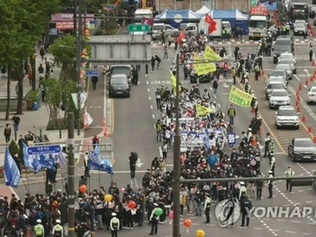 韓国の労組二大組織　メーデーにソウルで大規模集会
