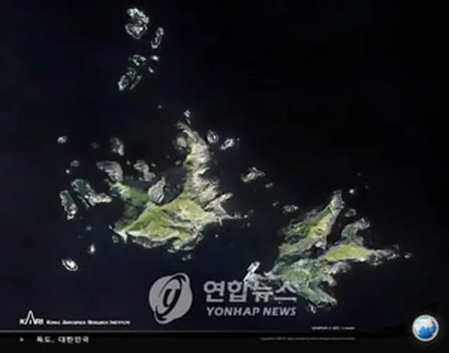 アリラン2号が撮影した独島写真＝25日、ソウル（聯合）