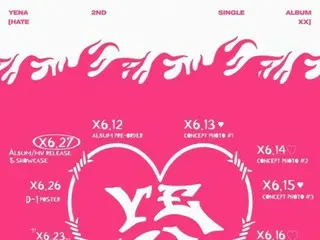 チェ・イェナ、2ndシングル「HATE XX」のスケジュールポスターを公開！…“27日カムバック”