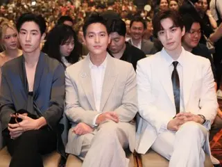 「2PM」ジュノ＆タイの俳優ジェームス・ジラユ＆「GOT7」マーク、“花美男”スリーショットに感嘆