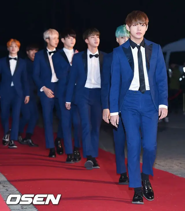 「ソウル歌謡大賞」レッド・カーペットの「防弾少年団」(BTS)