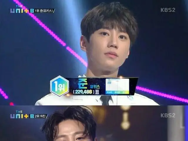 アイドル再起プロジェクト「 THE UNIT 」3回目の発表式UNIT B1位 ジュン2位 ウィジン3位 コ・ホジョン4位 Feeldog5位 キム・ティモテオ