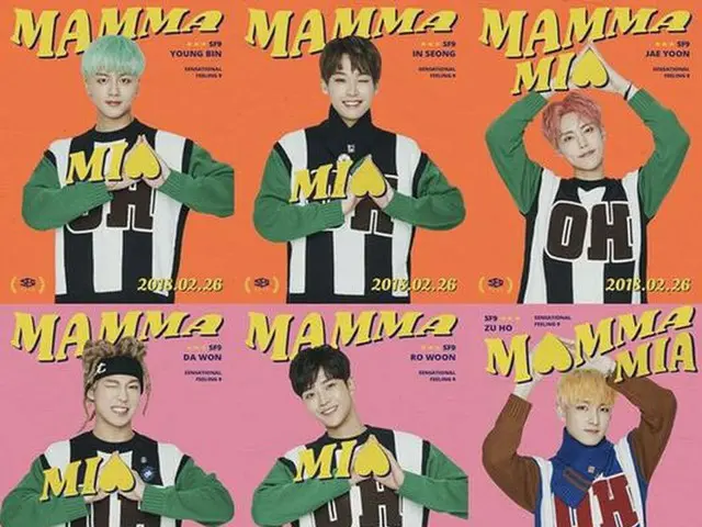 SF9、4thミニアルバム‘MAMMA MIA!’のカラーポスターを公開