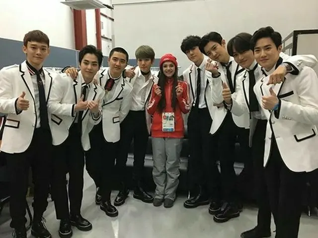 フィギュアスケート女子 銀メダリストのメドベージェワ、大ファンEXO との写真公開