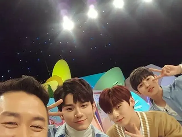 CulTwoのチョン・チャヌ、Wanna One ソンウ＆ミンヒョン＆ジェファンとの記念写真を公開。