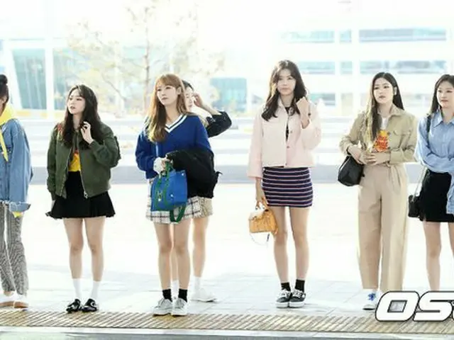 gugudan、仁川国際空港から日本に向けて出国