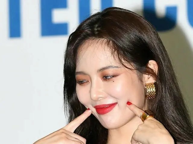 4MINUTE 出身のヒョナ、合同コンサート「2018 UNITED CUBE-ONE-」の記者懇談会に参加中