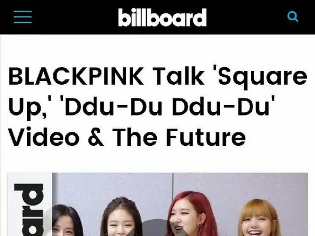 BLACKPINK、米ビルボードを通して挨拶