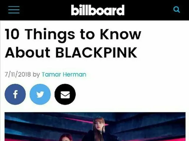 米ビルボードがBLACKPINK を称賛