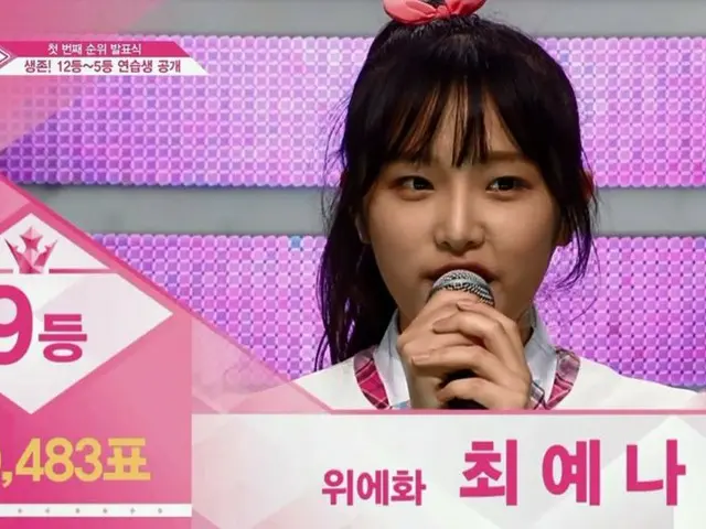 PRODUCE 48、順位発表式