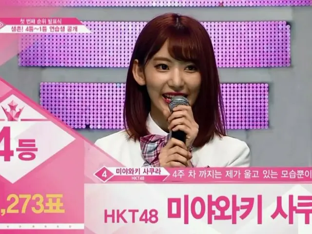 PRODUCE 48、順位発表式