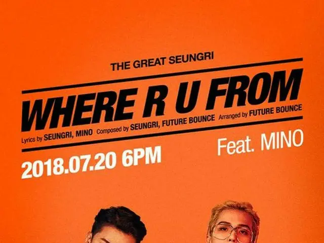 BIGBANG V.I X WINNER MINO、「WHERE R U FROM」のティザーポスターを公開