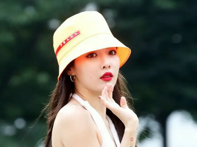 4MINUTE出身Triple H ヒョナ、音楽放送「ミュージックバンク」出勤中
