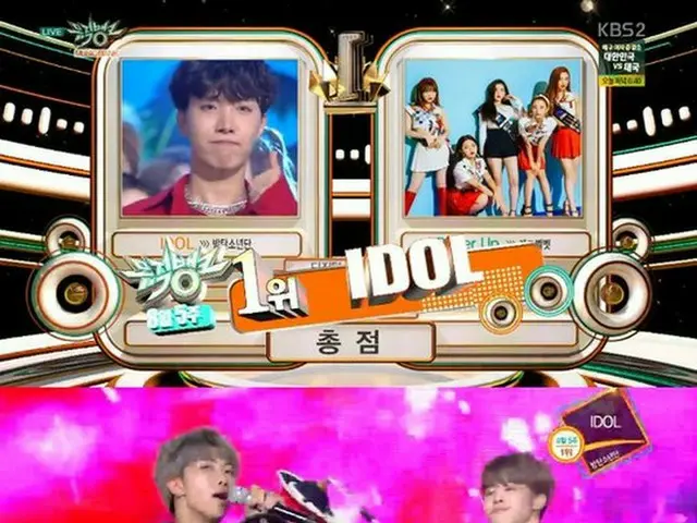 防弾少年団、KBS「MUSIC BANK」で1位