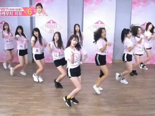PRODUCE 48、最後の課題曲の練習風景