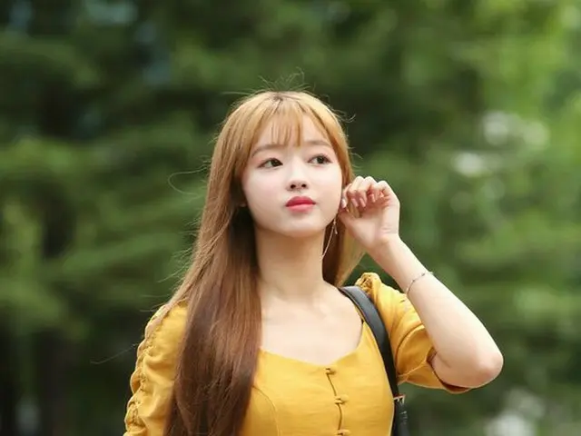 OH MY GIRL ユア、音楽放送「ミュージックバンク」リハーサル出勤中