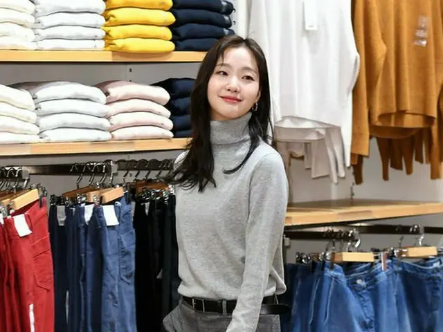 女優キム・ゴウン、ソウル明洞ユニクロ中央店「ユニクロカシミアスペシャルゾーン」オープンイベントに出席
