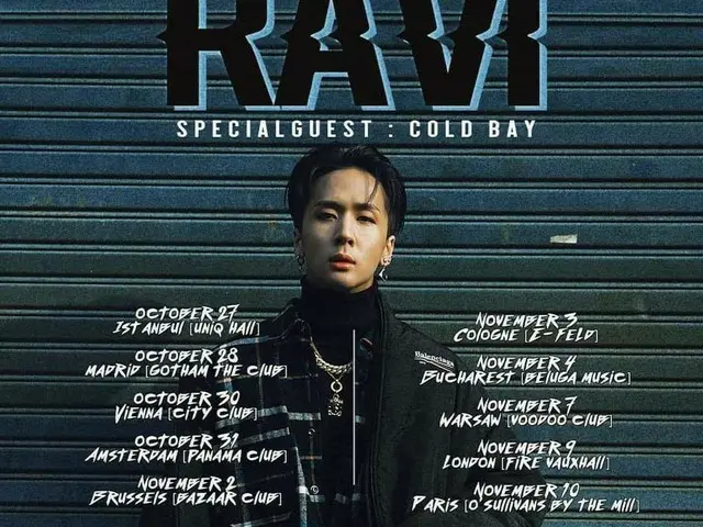 【G公式】VIXX、 RAVI First Solo Europe Tour 2018 ポスター公開。