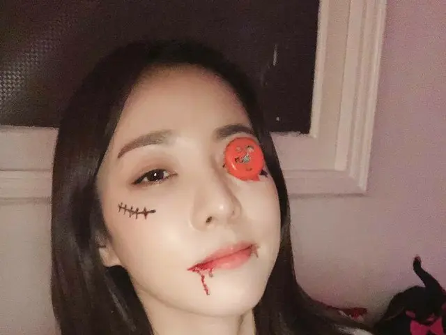 【g公式】2NE1_出身DARAは、ハロウィンの仮装を公開。
