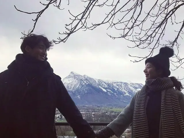 俳優チョン・ギョウン、妻と冬のヨーロッパ旅行中