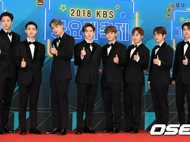 EXO、「2018 KBS 歌謡大祝祭」レッドカーペット行事に出席。