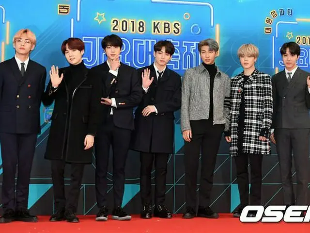防弾少年団、「2018 KBS 歌謡大祝祭」レッドカーペット行事に出席
