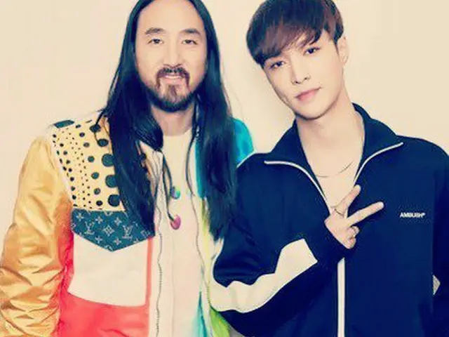 【G公式】EXO_レイ(LAY)、Steve Aoki氏とのツーショットを公開。