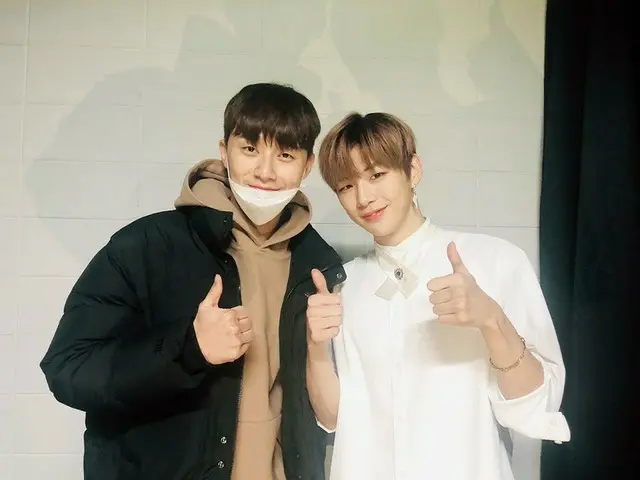 【G公式】Wanna One_カン・ダニエル、俳優パク・ソジュン との写真を公開。