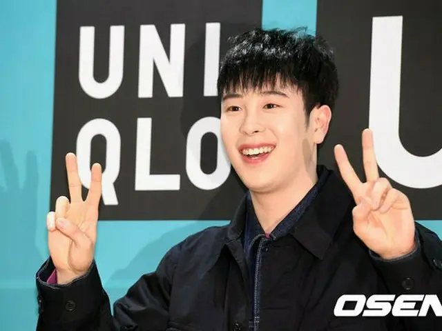 Block B ピオ、UNIQLOフォトウォールイベントに出席