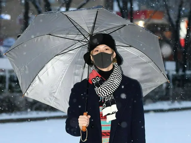 SHINee テミン、雪の中、ミュージックバンク出勤中