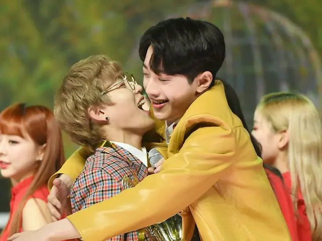 HOTSHOT ハ・ソンウン、MBC MUSIC「Show Champion」1位でライ・グァンリンが熱烈祝福