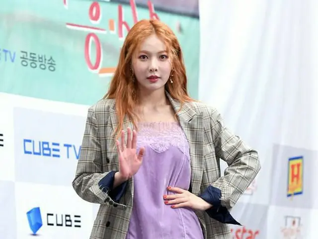 4Minute 出身ヒョナ、リアリティ番組「Triple H興信所」の制作発表会に出席。