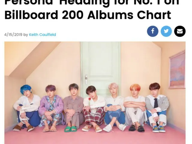 防弾少年団、ニューアルバム「MAP OF THE SOUL : PERSONA」で「ビルボード200」1位に！